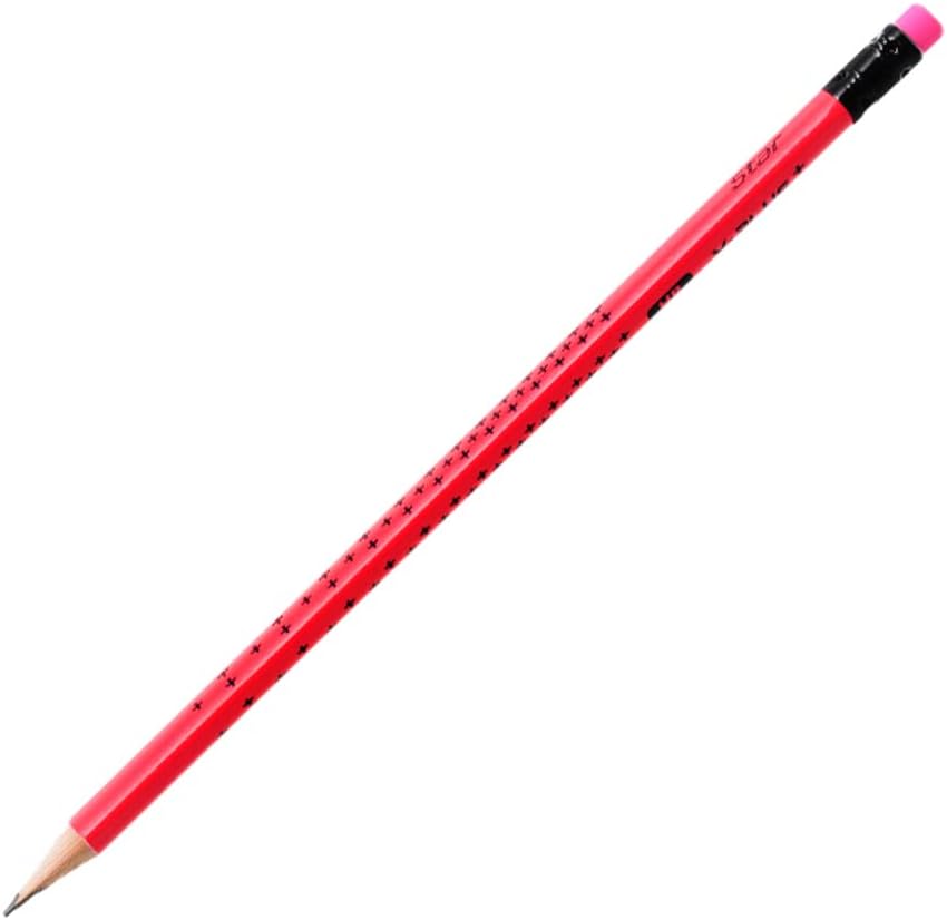 Y-Plus Neon Pencils Set of 6 Tri-Grip Triangular Multi Colors Pack HB Grade