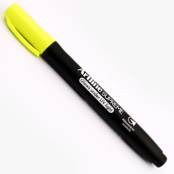 Artline Glow in the Dark Permanent Marker UV Yellow EPF-700UV