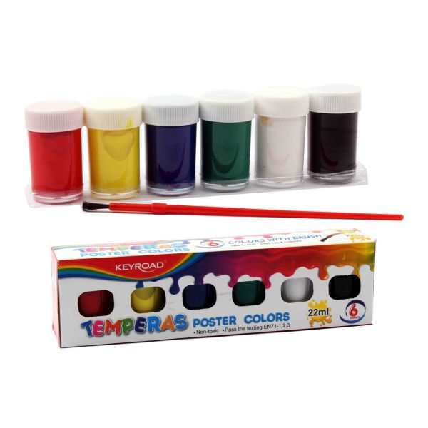 Keyroad Temperas Poster Colors (Pack of 6)