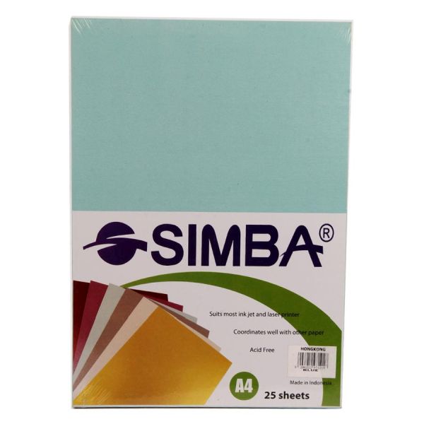 Simba Hong Kong Pattern A4 Colored Paper 210gsm Pack of 25