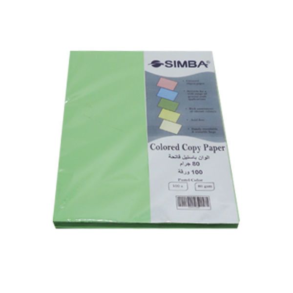 Simba Solid Colored Paper - 80gsm - Pack of 100 - A4 - Pastel