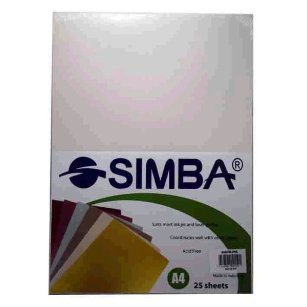 Simba Streaked Pattern A4 Colored Paper 210gsm Pack of 25