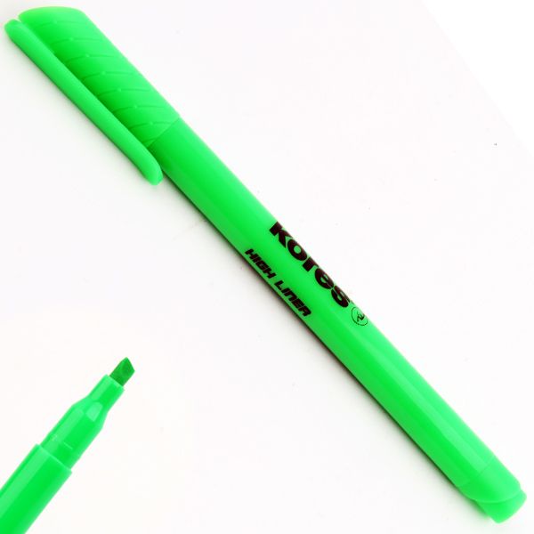 Kores - High Liner Fluorescent Highlighter Pens, Chisel Tip and Water-based Ink, School and Office Supplies