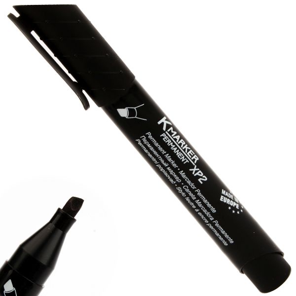 Kores - K-Marker Permanent, Waterproof and Low-Odour Ink Marker Pens for All Surfaces - Available in Many Colors and Round, Chisel or Fine Tip