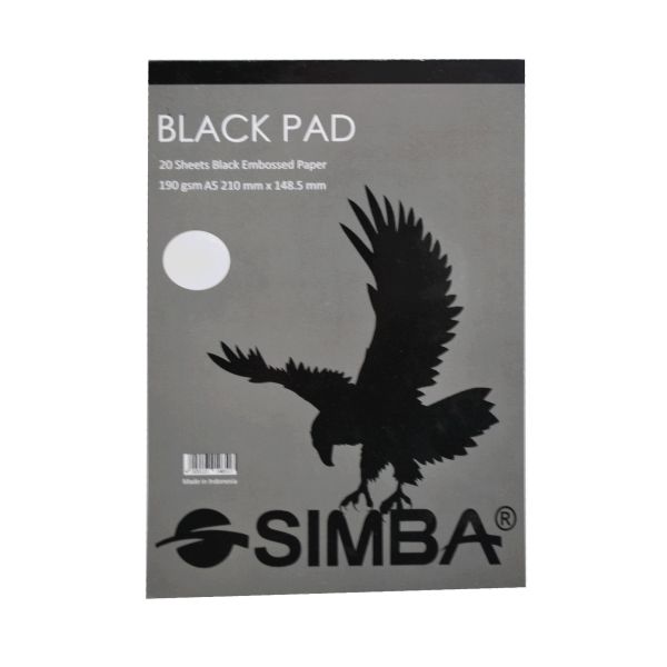 Simba Black Drawing Pad - Various Sizes