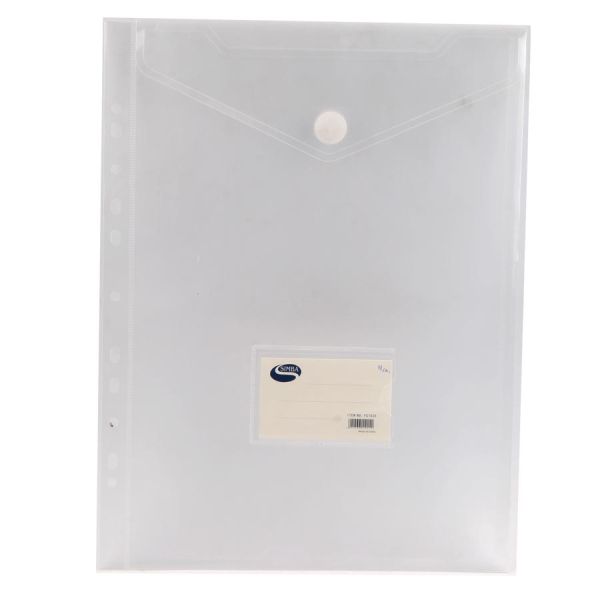 Simba Foolscap Envelope File with Card Holder - White