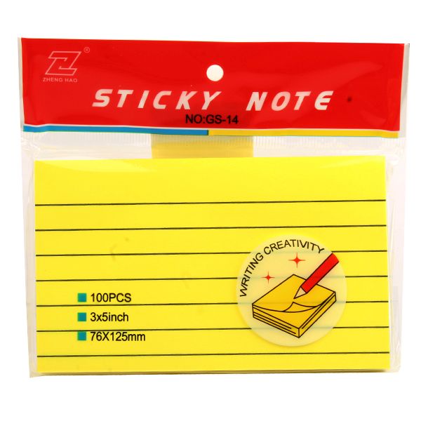 Simba Sticky Notes - Lined, Yellow