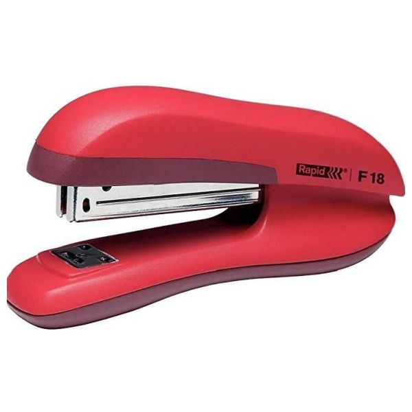 Rapid F18 20-Sheet Red Plastic Stapler - High Performance and Durable