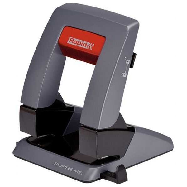 Rapid SP30 Press Less Hole Punch - 2 Holes - 30 Sheets - Grey