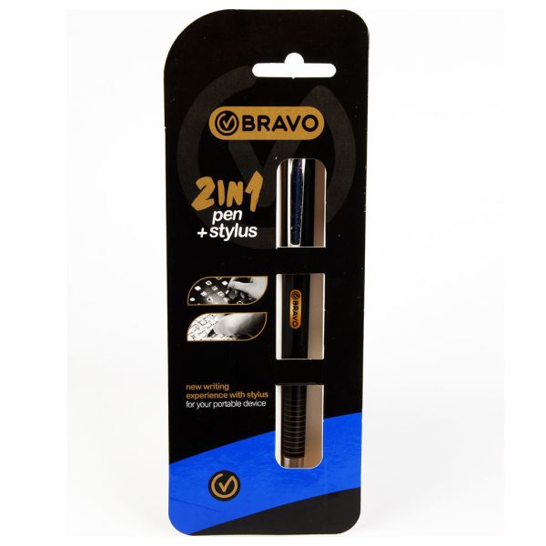 Bravo Stylus Touch Ballpoint Pen, 2 x 1, Blue