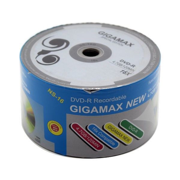 Giga Max Blank DVD, 4.7 GB, With Cover