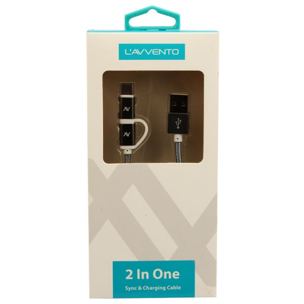L'avvento Micro + Type C Metal Charging Cable - MX-41-4