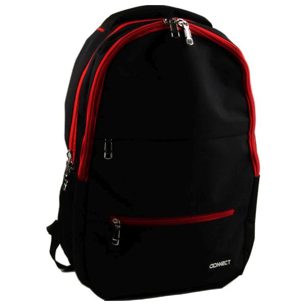 Connect Laptop Backpack - Black & Red