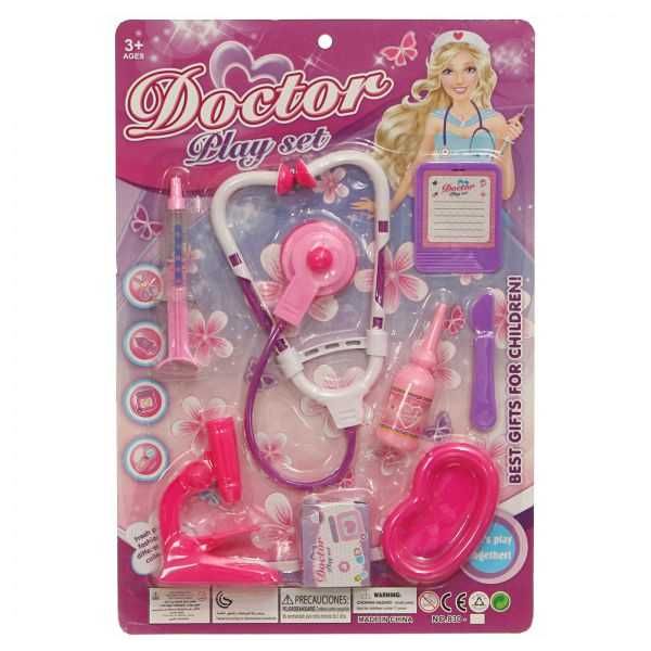 Doctor Play Set S-21, For Girls 8 Pieces - Multi Color