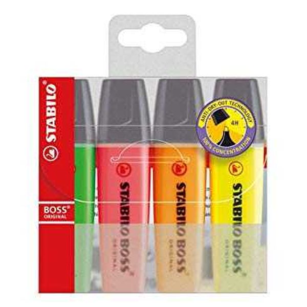 STABILO Boss Original Set of 4 Assorted Colors