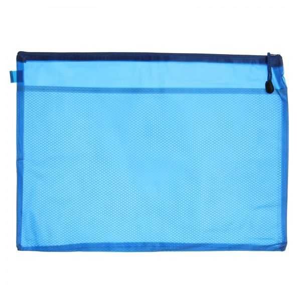 Apple 758A H100 Plastic Zipper File - A3 Size - Blue