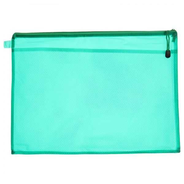 Apple 758A H100 Plastic Zipper File - A3 Size - Green