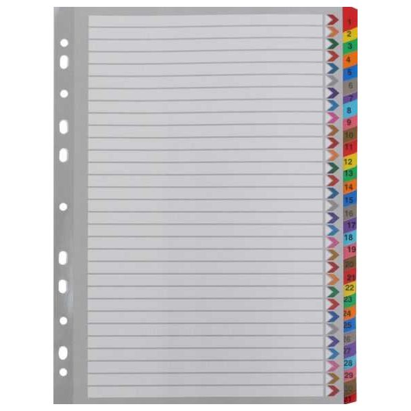 Apple Numbers Plastic Dividers - 31 Dividers