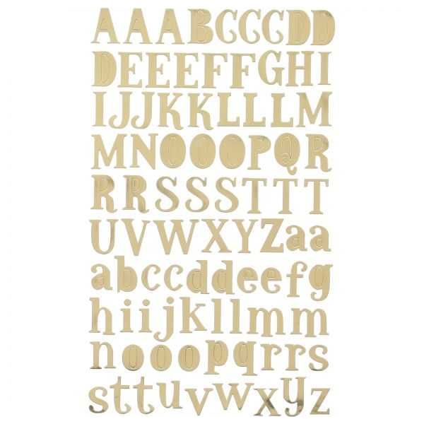 Apple E-70 Shining Letters Stickers - Gold