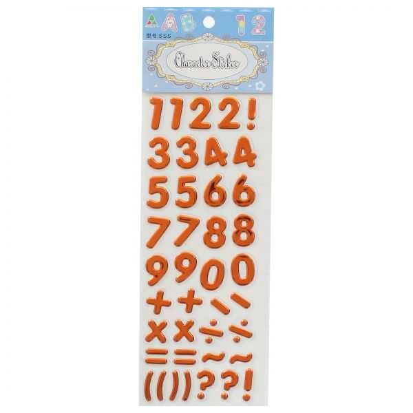 Apple E-84 Shining Numbers Stickers - Bronze