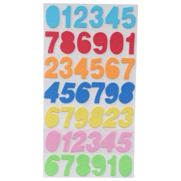 Apple KE-31 Numbers Stickers, Multi Color