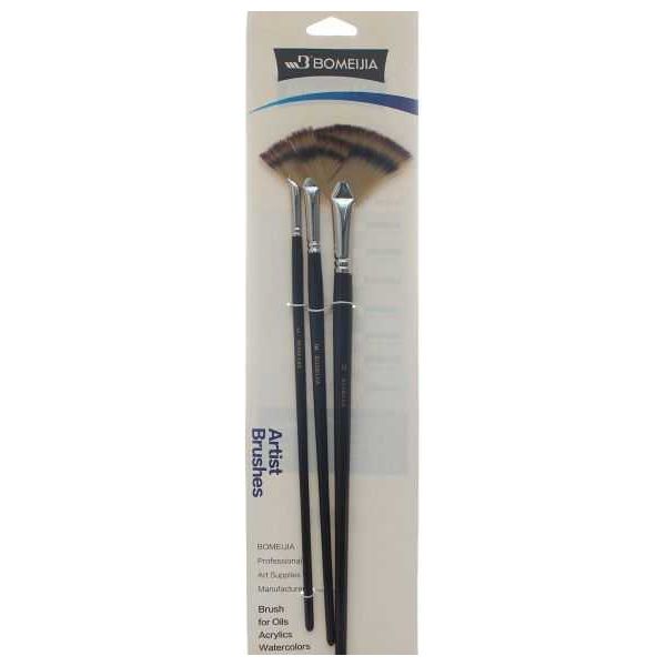 Bomeijia 00042998 Paint Brush Set, 3 Brushes