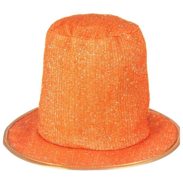 Orange Glittery Party Hat - Festive and Fun