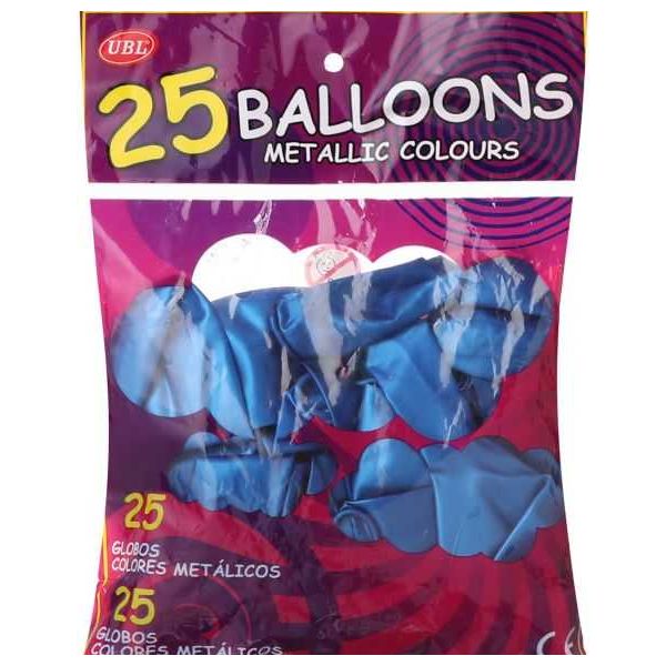 Blue Party Balloons, Pack of 25 - Bright and Fun