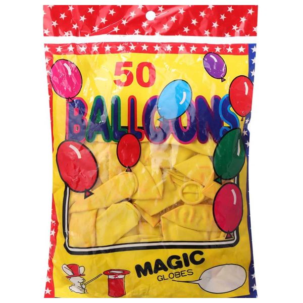 El Maayergy Yellow Party Balloons, Pack of 50