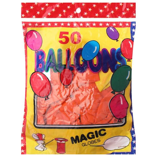 El Maayergy Orange Party Balloons, Pack of 50