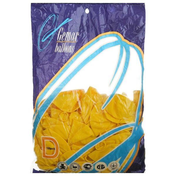 El Maayergy Yellow Party Balloons, Pack of 100