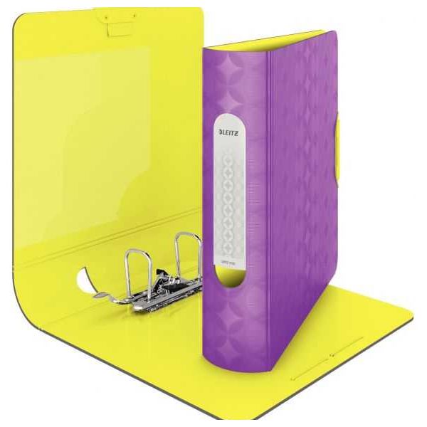 Leitz Retro Chic A4 Ring Binder - 80 mm, Purple & Yellow