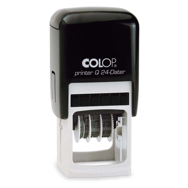 Colop Square Date Stamp Q24-D - 24x24 mm, English