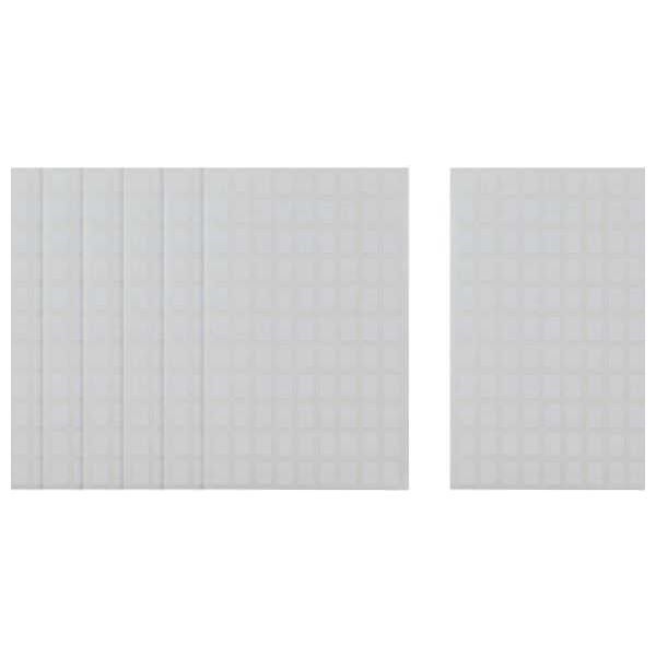 Apple White Rectangle Stickers - 7 Sheets, 12 x 8 mm