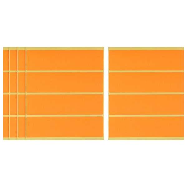 Apple Orange Rectangle Stickers - 5 Sheets, 137 x 37 mm