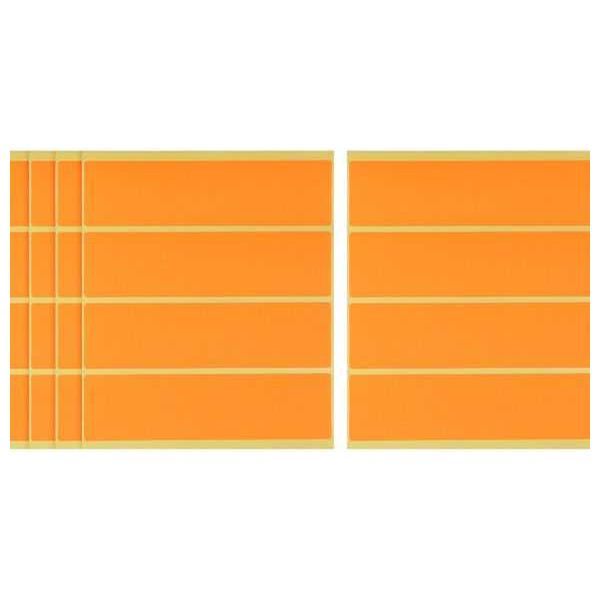 Apple Orange Rectangle Stickers - 5 Sheets, 137 x 37 mm