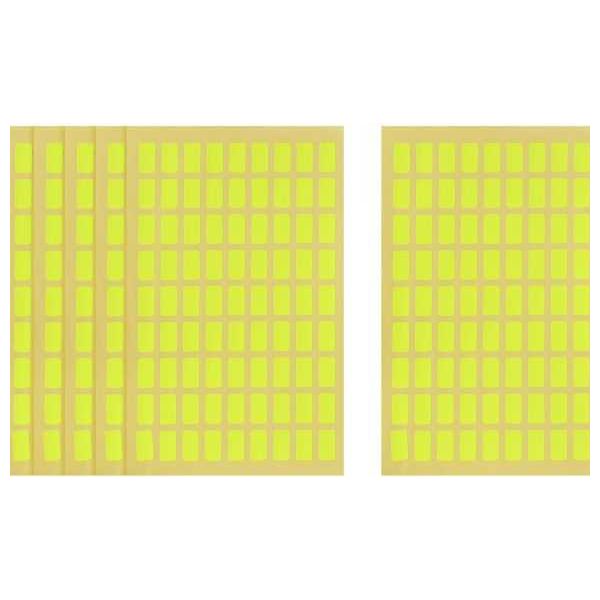 Apple Rectangle Stickers, 6 Sheets, 14x8 mm - Different Colors