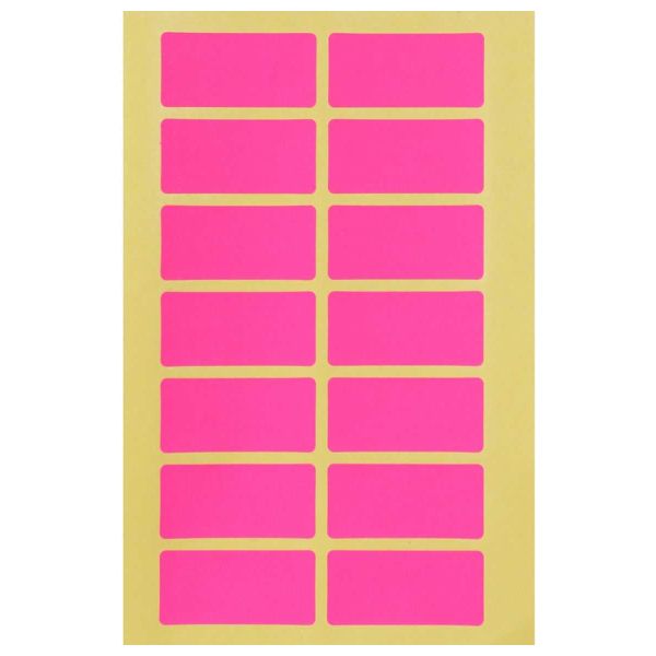 Apple Fuchsia Rectangle Stickers - 6 Sheets, 40 x 19 mm