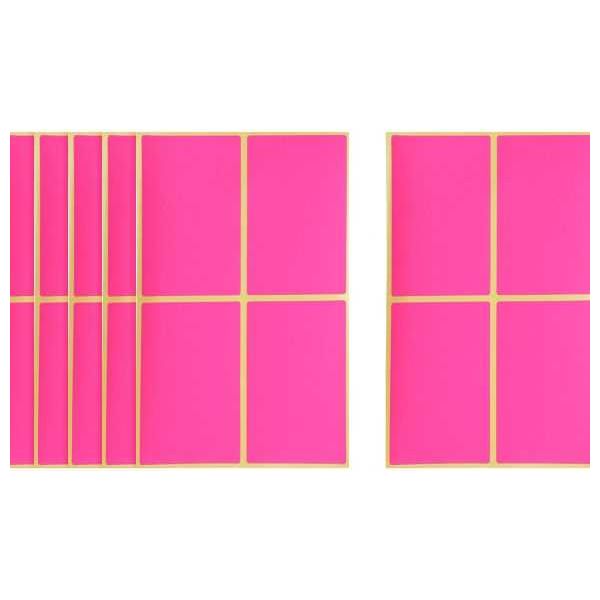 Apple Fuchsia Rectangle Stickers - 6 Sheets, 500 x 80 mm