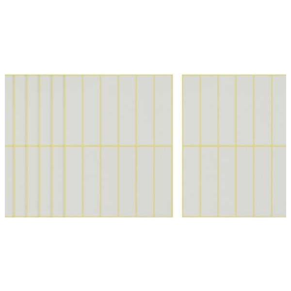 Apple White Rectangle Stickers - 7 Sheets, 67 x 16 mm