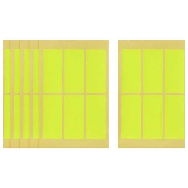 Apple Lime Rectangle Stickers - 6 Sheets, 67 x 30 mm