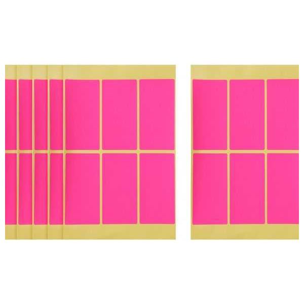 Apple Rectangle Stickers, 67 x 34 mm, Assorted Colors