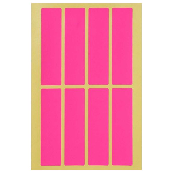Apple Rectangle Stickers, 75 x 20 mm, Assorted Colors