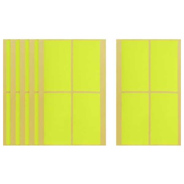 Apple Rectangle Stickers, 80 x 43 mm, Assorted Colors