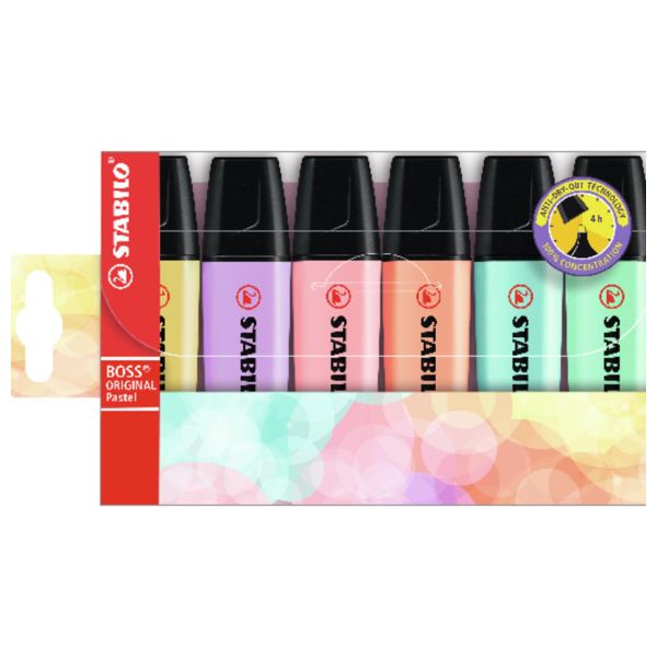 Stabilo Boss Original Highlighter, Pastel Set