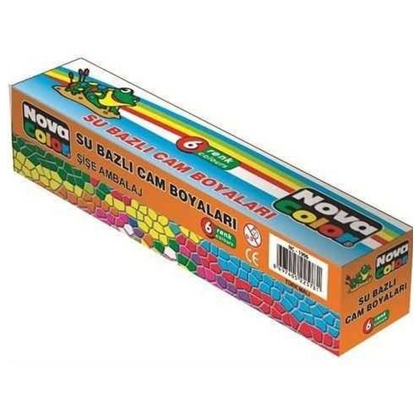 Nova Color Glass Paint Set - 6 Assorted Colors