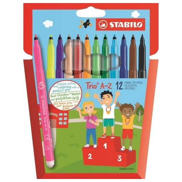 STABILO Trio A-Z Set Of Fibre Tip Colors