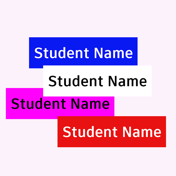 Mini Plain Customized School Label  ( Rectangular 4.2 cm x 1.2cm ) 