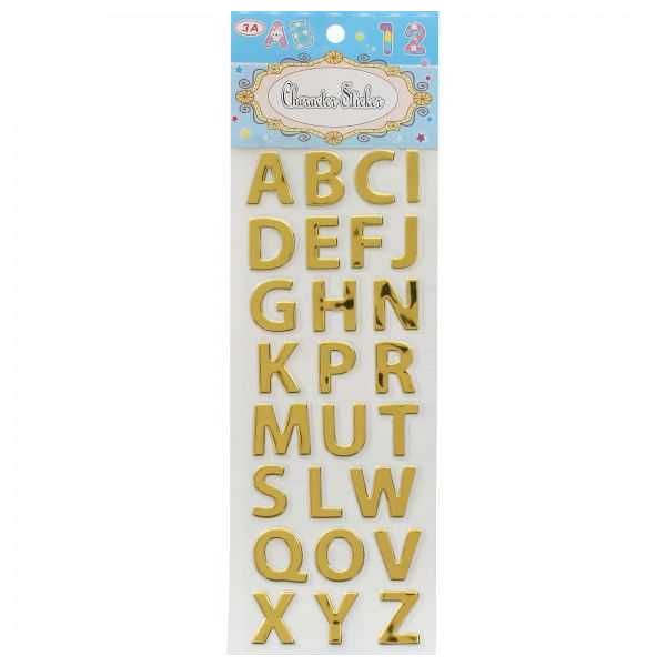 Apple Shining Letters Stickers E-83 SSS - Gold