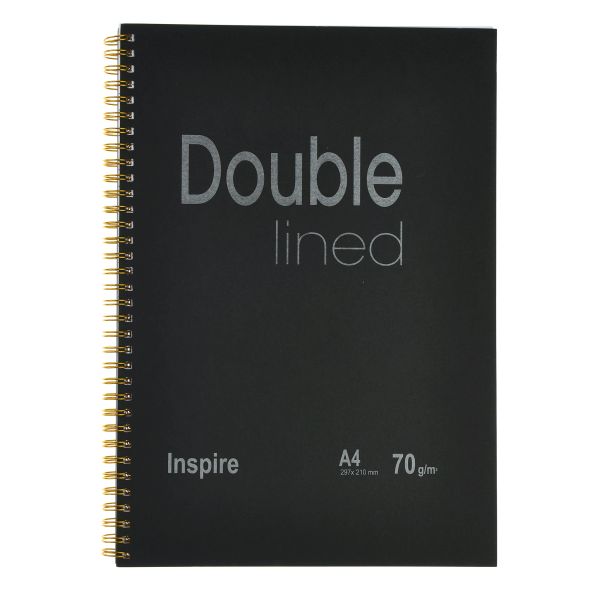 Wire . Spiral-Bound English Notebook 100 Sheets A4